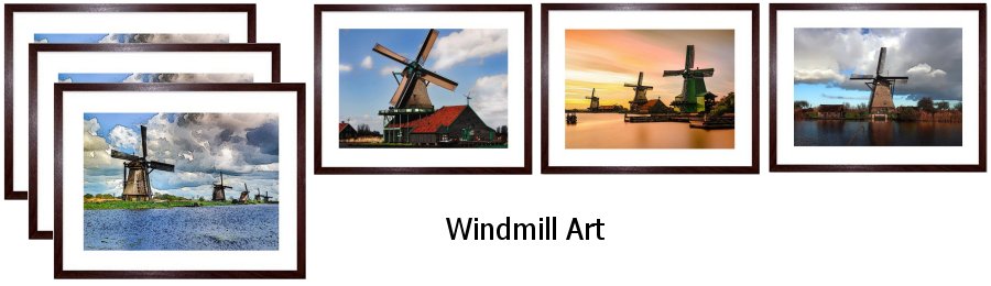 Windmill Art Framed Prints